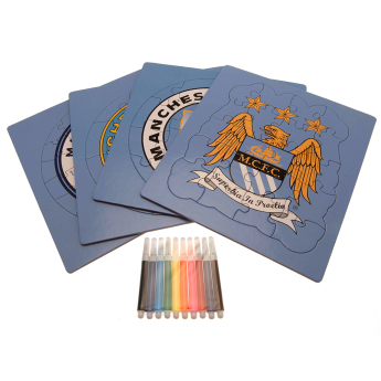 Manchester City puzzle dziecięce Colour-In Crest