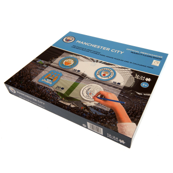 Manchester City puzzle dziecięce Colour-In Crest