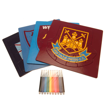 West Ham United puzzle dziecięce Colour-In Crest