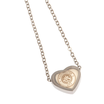 Manchester City naszyjnik Stainless Steel Heart Necklace