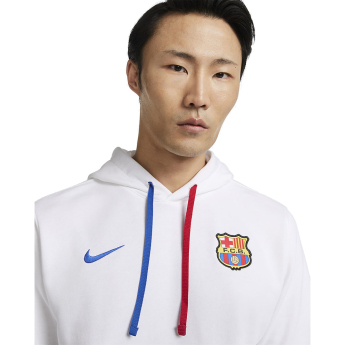 Barcelona męska bluza z kapturem Club white
