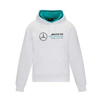 Mercedes AMG Petronas damska bluza z kapturem Oversize White F1 Team 2023
