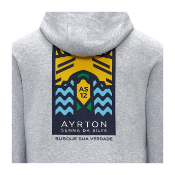 Ayrton Senna męska bluza z kapturem Graphic grey 2023