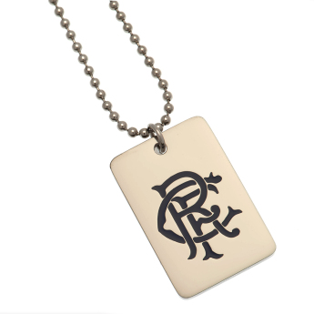 FC Rangers nieśmiertelnik na szyję Enamel Crest Dog Tag & Chain