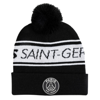 Paris Saint Germain czapka zimowa dziecięca Pompon black