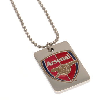 Arsenal naszyjnik z zawieszką Enamel Crest Dog Tag & Chain