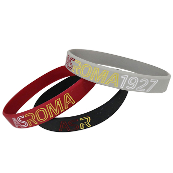 AS Roma 3pack opaska gumowa Rubber bracelet