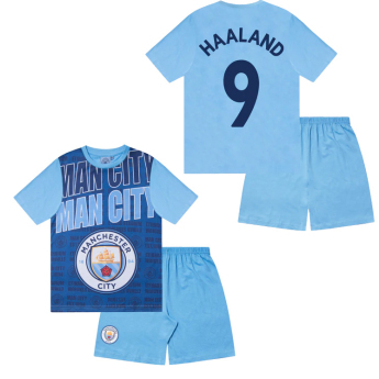 Manchester City piżama dziecięca Text Haaland