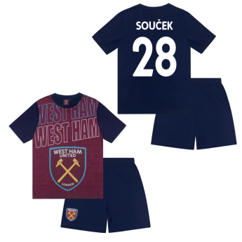 West Ham United piżama dziecięca Text Souček