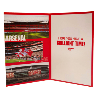 Arsenal kartka urodzinowa z naklejkami Hope you have a brilliant day