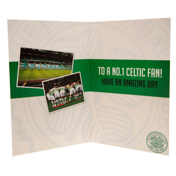 FC Celtic kartka urodzinowa z naklejkami To a No.1 Celtic Fan! Have an amazing day