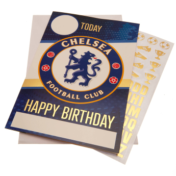 Chelsea kartka urodzinowa z naklejkami Have a great day, you”re a true blue!