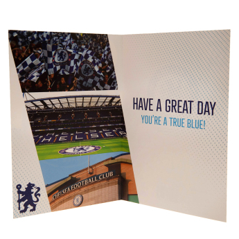 Chelsea kartka urodzinowa z naklejkami Have a great day, you”re a true blue!