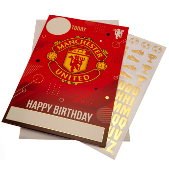 Manchester United kartka urodzinowa z naklejkami To the No.1 Utd fan have an amazing day