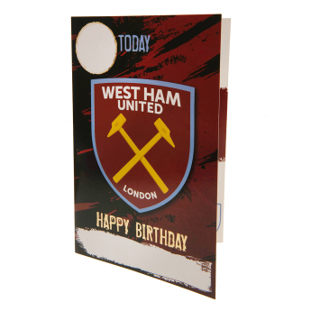 West Ham United kartka urodzinowa z naklejkami Have a fantastic birthday