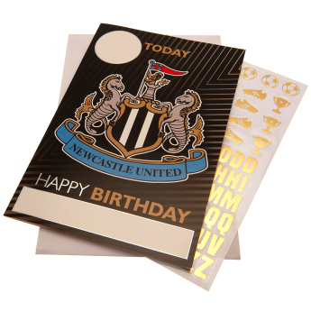 Newcastle United kartka urodzinowa z naklejkami Hope you have a fantastic birthday!