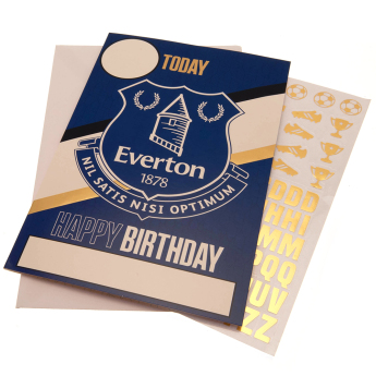 FC Everton kartka urodzinowa z naklejkami Have a fantastic Birthday