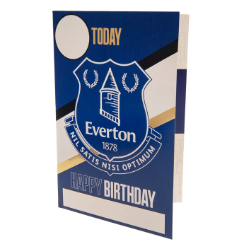 FC Everton kartka urodzinowa z naklejkami Have a fantastic Birthday