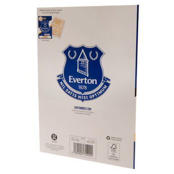 FC Everton kartka urodzinowa z naklejkami Have a fantastic Birthday