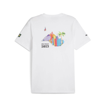 Ferrari koszulka męska Brazil GP white F1 Team 2023