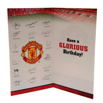 Manchester United życzenia urodzinowe Red Card