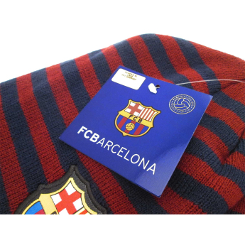 Barcelona czapka zimowa stripe