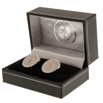 Manchester City spinki mankietowe Stainless Steel Round Cufflinks