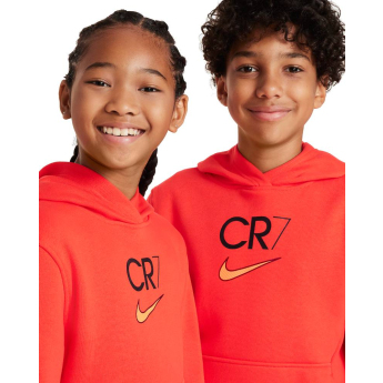Cristiano Ronaldo dziecięca bluza z kapturem CR7 Club orange