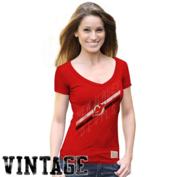 New Jersey Devils koszulka damska red Vintage Deep