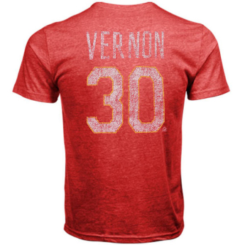 Calgary Flames koszulka męska red #30 Mike Vernon Legenda NHL