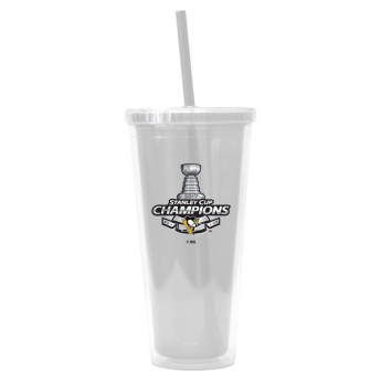 Pittsburgh Penguins kubek 22oz. 2017 Stanley Cup Champions Color Wall Straw Tumbler
