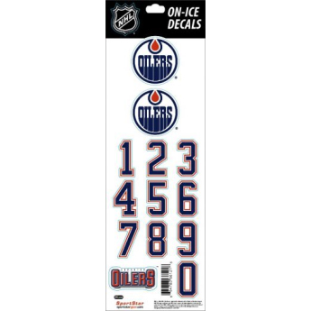 Edmonton Oilers naklejki hockey helmet Decals