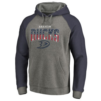 Anaheim Ducks męska bluza z kapturem grey Freedom Tri-Blend Raglan