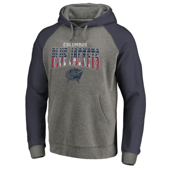 Columbus Blue Jackets męska bluza z kapturem grey Freedom Tri-Blend Raglan