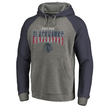 Chicago Blackhawks męska bluza z kapturem grey Freedom Tri-Blend Raglan