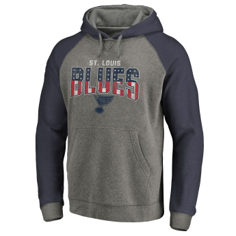 St. Louis Blues męska bluza z kapturem grey Freedom Tri-Blend Raglan Pullover Hoodie