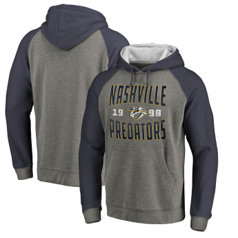 Nashville Predators męska bluza z kapturem grey Timeless Collection Antique Stack Tri-Blend Raglan