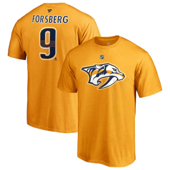 Nashville Predators koszulka męska yellow #9 Filip Forsberg Stack Logo Name & Number