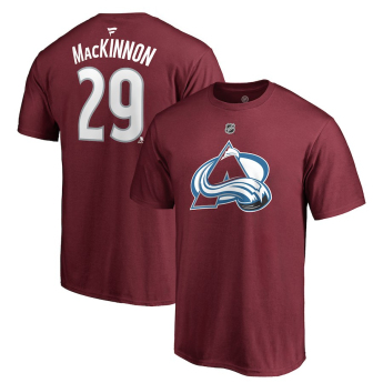 Colorado Avalanche koszulka męska purple #29 Nathan MacKinnon Stack Logo Name & Number
