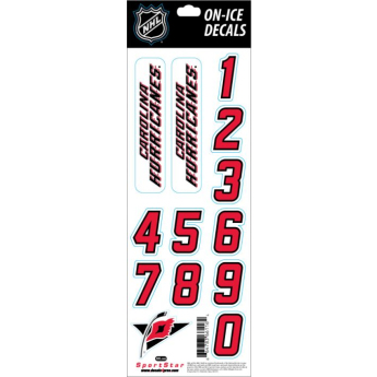 Carolina Hurricanes naklejki na kask Decals white retro