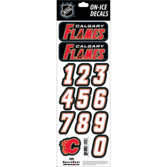 Calgary Flames naklejki na kask Decals Black 2