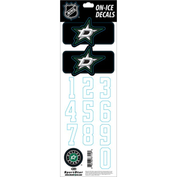 Dallas Stars naklejki na kask Decals Black