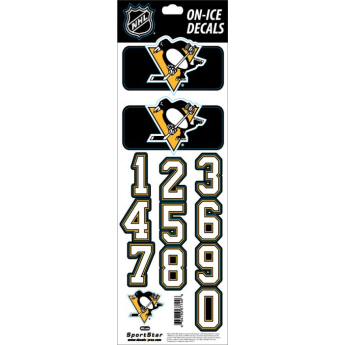 Pittsburgh Penguins naklejki na kask Decals Black