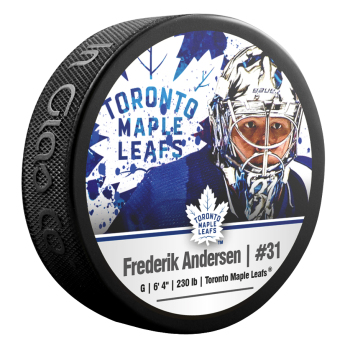Toronto Maple Leafs krążek Frederik Andersen #31 NHLPA