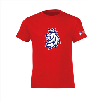 Reprezentacje hokejowe koszulka dziecięca red Czech Ice Hockey logo lion