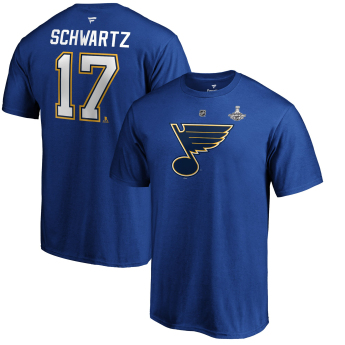 St. Louis Blues koszulka męska Jaden Schwartz  2019 Stanley Cup Champions Authentic Stack Name & Number