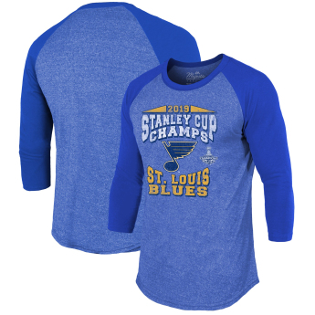 St. Louis Blues męska koszulka z długim rękawem 2019 Stanley Cup Champions The City Never Sleeps Raglan Tri-Blend
