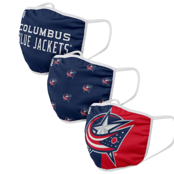Columbus Blue Jackets maseczki Foco set of 3 pieces
