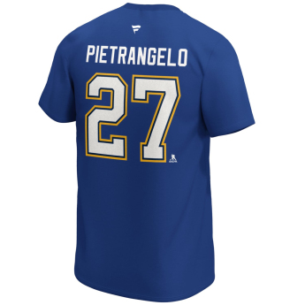 St. Louis Blues koszulka męska Alex Pietrangelo #27 Iconic Name & Number Graphic