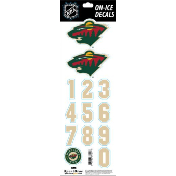 Minnesota Wild naklejki na kask Decals Cream